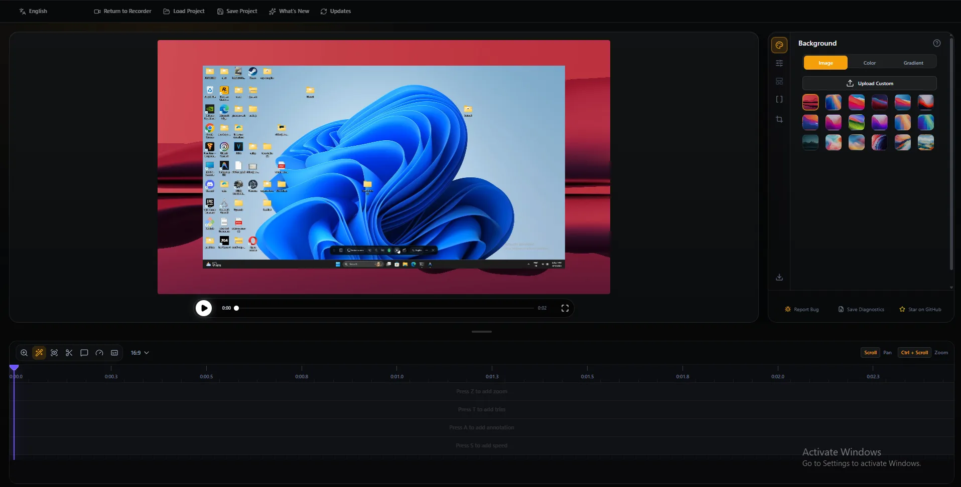 Example polished product recording from Pixcreen